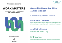 Presentazione Libro Work Matters | 28 Novembre | F. Cardona