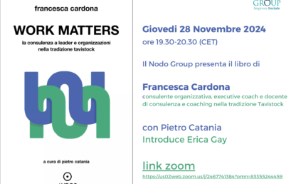 Presentazione Libro Work Matters | 28 Novembre | F. Cardona